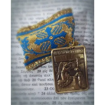 Náramek Ochranný Přívěsek s Ikonkou Zvěstování Páně - Červená