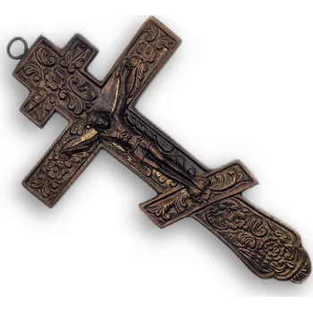 Obraz RUSKÝ KŘÍŽ NA ŽEHNÁNÍ - Hnědá