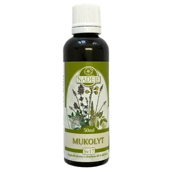 Naděje Mukolyt tinktura z bylin 50 ml (dýchací soustava, podpora imunity) (Dýchací soustava, podpora imunity)