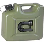 Kanystr palivový plastový s nálevkou 10 litrů ZELENÝ