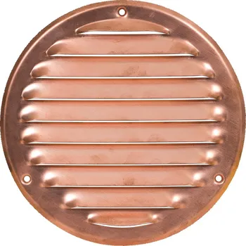 Větrací mřížka Ventishop KVMRm 125 kulatá kovová mřížka se síťkou proti hmyzu, měděná