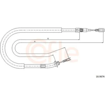 Autodíl Tažné lanko, parkovací brzda COFLE 92.10.9874