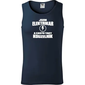 Elektrikář kouzelník - Tílko pánské Core - S ( Námořní modrá (velmi tmavá - téměř černá) )