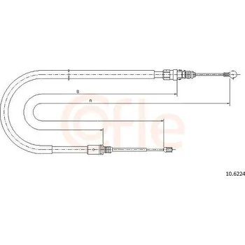 Lanko parkovací brzdy Tažné lanko, parkovací brzda COFLE 10.6224