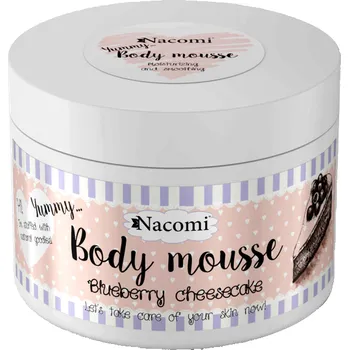 Tělový peeling Nacomi - peelingová mycí pěna, Sladká borůvka, 180 ml