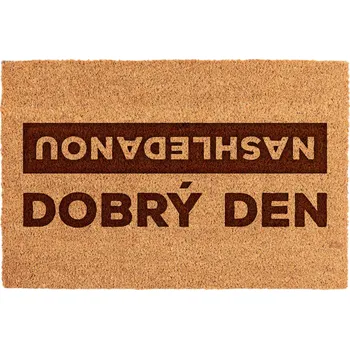 Rohožka Dřevia Rohožka DOBRÝ DEN, NASHLEDANOU - 60x40 cm