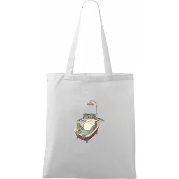 Žába ve vaně - Taška bavlněná - 42 x 38 cm ( Bílá )