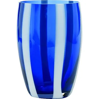 Sklenice Zafferano, Skleněný pohár Gessato 320 ml sytě modrý - Formadore