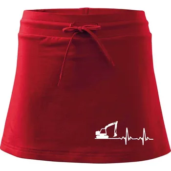 Dámská sukně EKG bagr - Sportovní sukně - two in one - L ( Červená )
