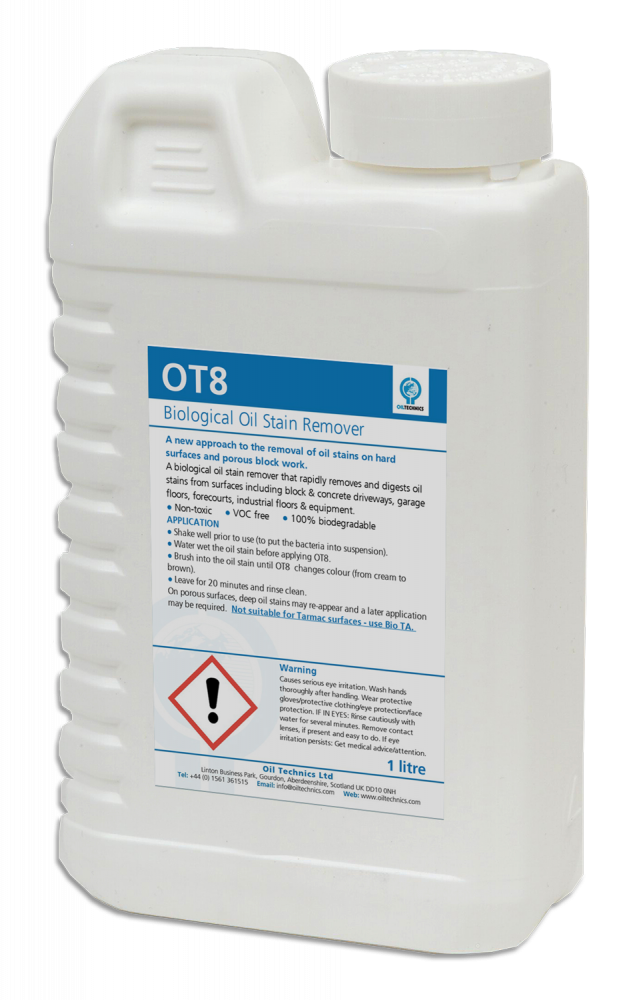 OT8 - Biologický odstraňovač nafty a olejů z tvrdých povrchů 1 l