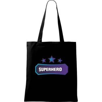 Superboy - nápis barevný - Taška bavlněná - 42 x 38 cm ( Černá )