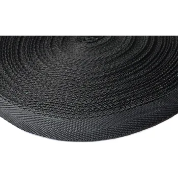 Keprovka hrubší vazby šíře 25 mm polypropylén, barva Černá