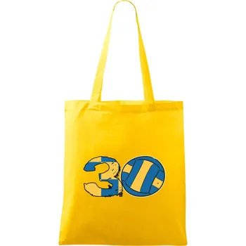 Volejbal kulaté narozeniny 30 - Taška bavlněná - 42 x 38 cm ( Žlutá )
