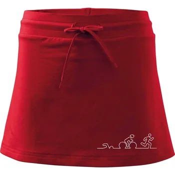 Dámská sukně EKG triatlon - Sportovní sukně - two in one - M ( Červená )