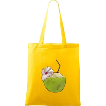 Kokosový nápoj - Taška bavlněná - 42 x 38 cm ( Žlutá )