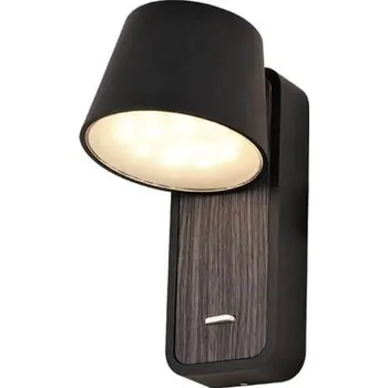 Nástěnné svítidlo Černé nástěnné světlo nad postel Zambelis