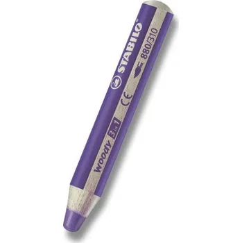 Pastelka Pastelka Stabilo Woody 3v1 - fialová