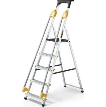 Schůdek FISTAR Profesionální hliníkové schůdky se zábradlím a plošinou