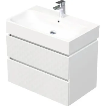 Koupelnový nábytek Koupelnová skříňka s umyvadlem Intedoor STORM 3D bílá matná 75 x 66 x 46,5 cm STORM 3D 75 2Z B073