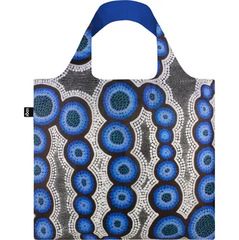 Úložný box LOQI, Taška LOQI Artist Kirsten Nangala Egan Dixon Water Dreaming z recyklovaného materiálu sytě modrá - Formadore