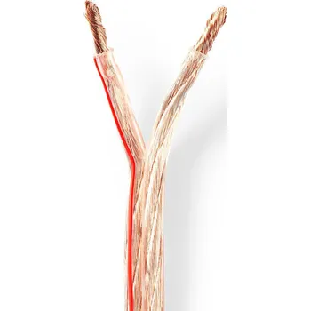 Audio kabel Nedis reproduktorový kabel 2 x 6.00 mm CCA, transparentní, 25 m (CAGW6000TR250)