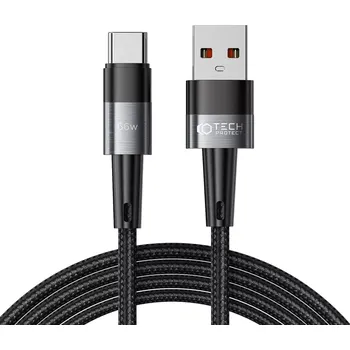 Datový kabel Kabel Tech-Protect UltraBoost YJ-0003 USB-A na USB-C 66W/6A 2m černý/šedý