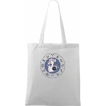 Souhvězdí váhy barevné - Taška bavlněná - 42 x 38 cm ( Bílá )