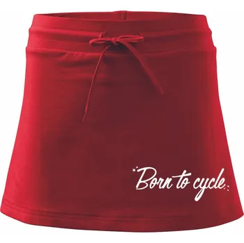 Dámská sukně Born to cycle - psací - Sportovní sukně - two in one - M ( Červená )