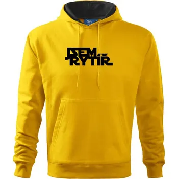 Pánská mikina SW - Jsem rytíř - Mikina pánská Cape s kapucí - 4XL ( Žlutá )