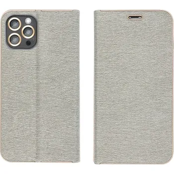 Pouzdro na mobilní telefon Pouzdro Vennus Book Samsung Galaxy A03s A037 Stříbrné