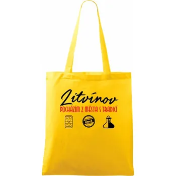 Litvínov město s tradicí - Taška bavlněná - 42 x 38 cm ( Žlutá )