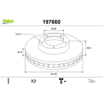 Brzdový kotouč Brzdový kotouč VALEO 197660