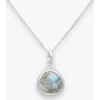 Řetízek Stříbrný náhrdelník labradorit Kapka - Ag925