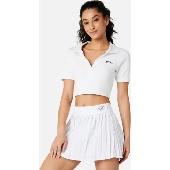 Dámské tričko Slazenger Cropped Polo Top White 12 (40)