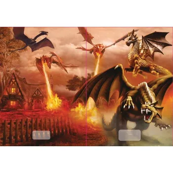 Sešit sešit 544 s 3D motivem, A5, 40 listů,linkovaný, motiv draci