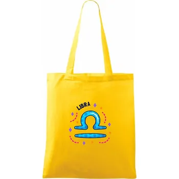 Váhy znak veselý - Taška bavlněná - 42 x 38 cm ( Žlutá )