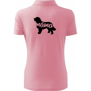 Bernský salašnický pes máma obrys - Polokošile dámská Pique Polo - M ( Růžová )