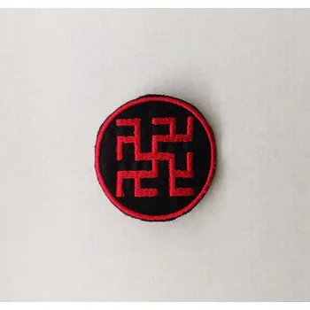 Nášivka Nášivka Překonávající Tráva kulatá Barvy: Černá, Velikost nášivky: 5 cm