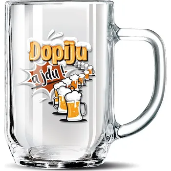 Stolování Nekupto Dárkový půllitr - Dopiju a jdu!