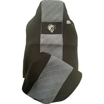 Potah sedadla Autopotahy manšestrové pro MERCEDES ATEGO, AXOR od 2015, černo-šedá barva (č. 131)