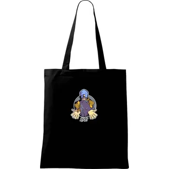 Nákupní taška Znamení komiks ryby - Taška bavlněná - 42 x 38 cm ( Černá )