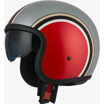 Helma na motorku Otevřená motocyklová přilba NZI Rolling 4 DIANA červená / platinová Velikost: XXL