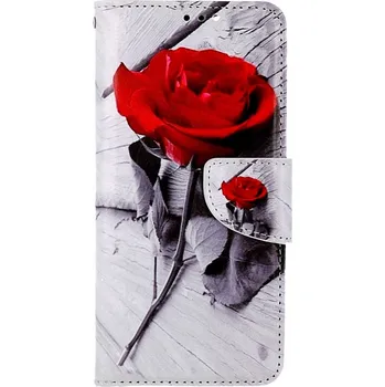 Pouzdro na mobilní telefon Pouzdro Xiaomi Redmi Note 11 knížkové Červená růže (kryt neboli obal na Xiaomi Redmi Note 11)