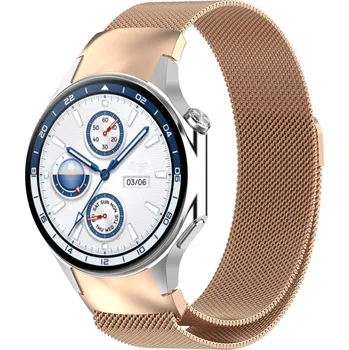 Ostatní příslušenství k chytrým hodinkám VSECHNONAMOBIL 75673 MILANESE Kovový řemínek pro OnePlus Watch 3 / Watch 2 růžovozlatý