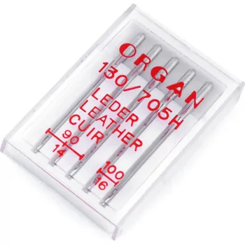 Nástroj na niť a příze Strojové jehly na kůži sdružené 90;100 Organ, malé, nikl