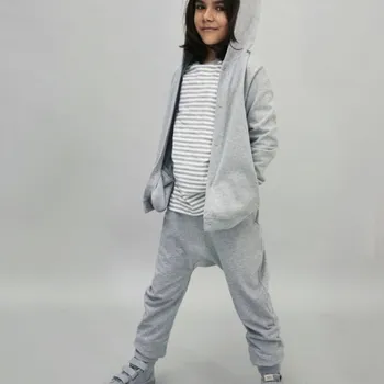 GRAY LABEL Tepláky baggy GOTS / Grey Melange Velikost: 7-8Y