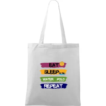 Eat sleep watter polo barevné - Taška bavlněná - 42 x 38 cm ( Bílá )