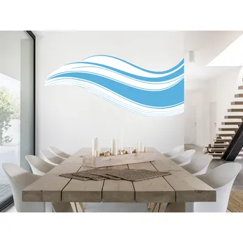 Samolepící dekorace Vlny 01 samolepka na zeď 48 x 21 cm