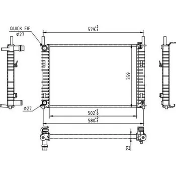 Chladič motoru Chladič, chlazení motoru HART 612 327