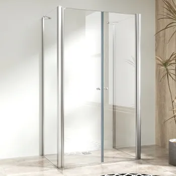 WellMall BETA COMBI II Chrom 80x90x80 Čiré Sprchový kout nástěnný, skladem